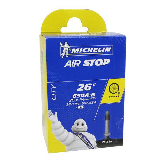 Chambre à air vélo 650 a-b 33-46 - 27.5 x 1.30-1.80 Michelin b3 valve presta 130g