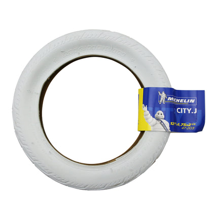 Pneu City 12 1-2 x 2 1-4 Michelin City-J Blanc TR (47-203)