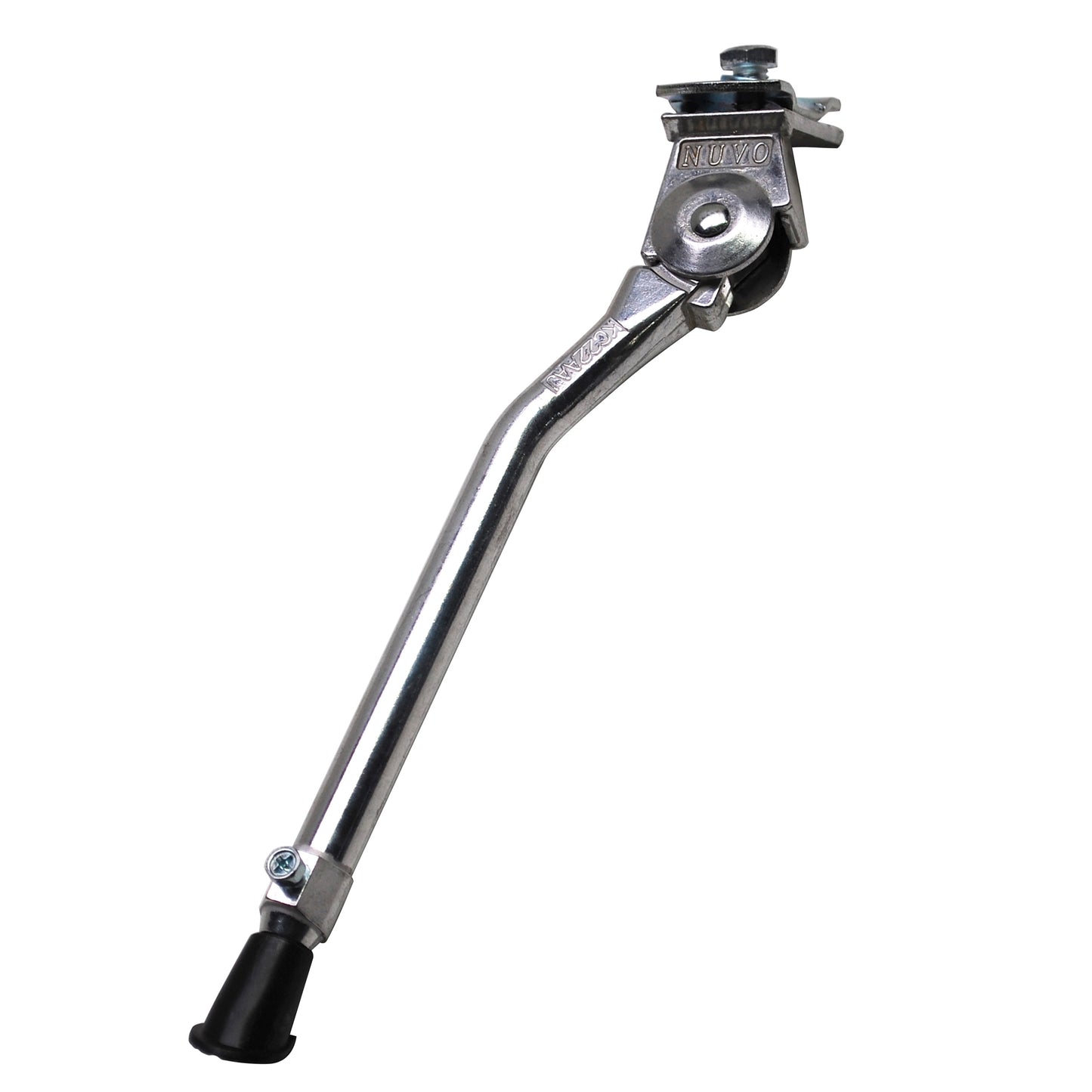 Béquille vélo latérale avec plaque Newton 20-28" réglable alu argent
