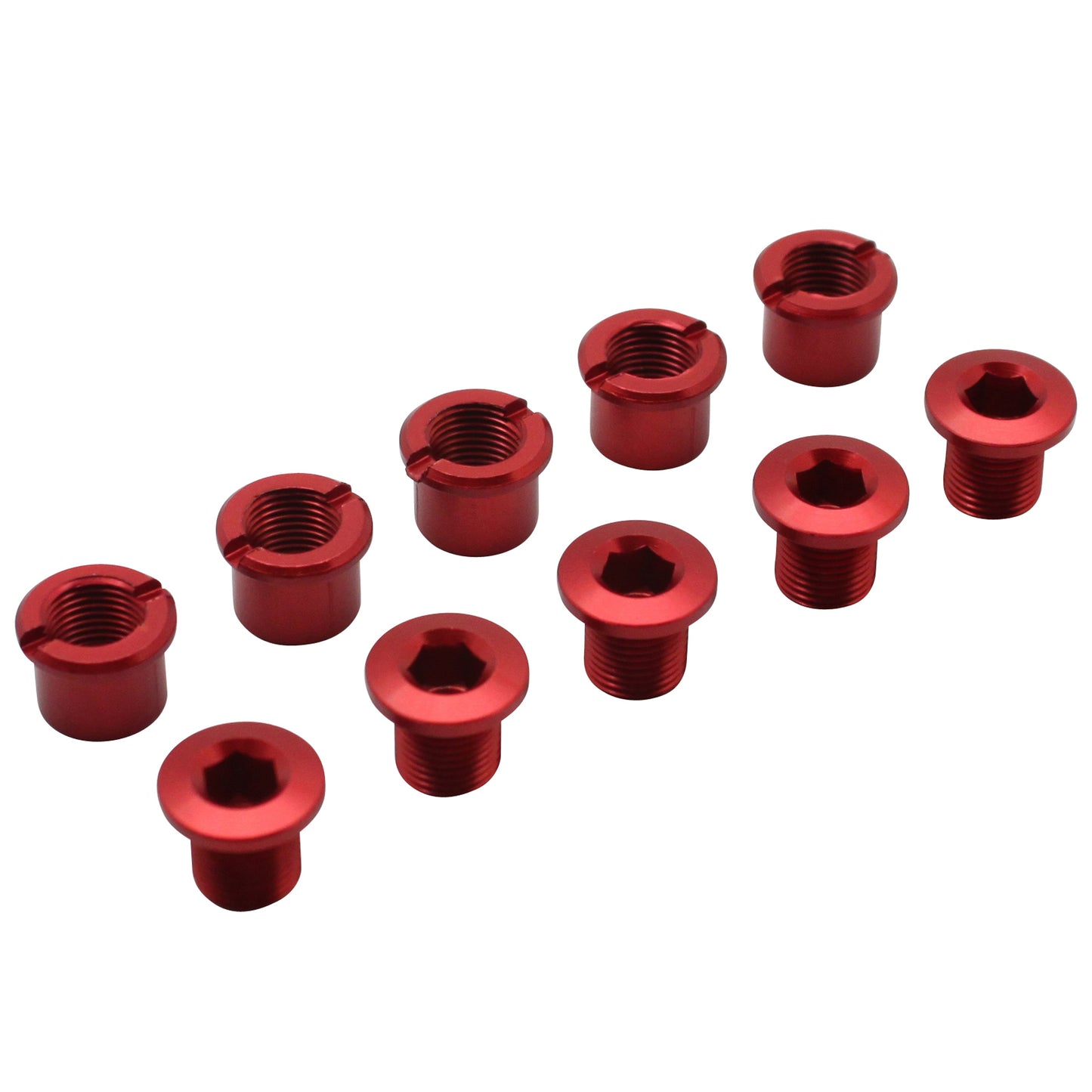 Intravis pédalier Newton alu pour double plateau rouge