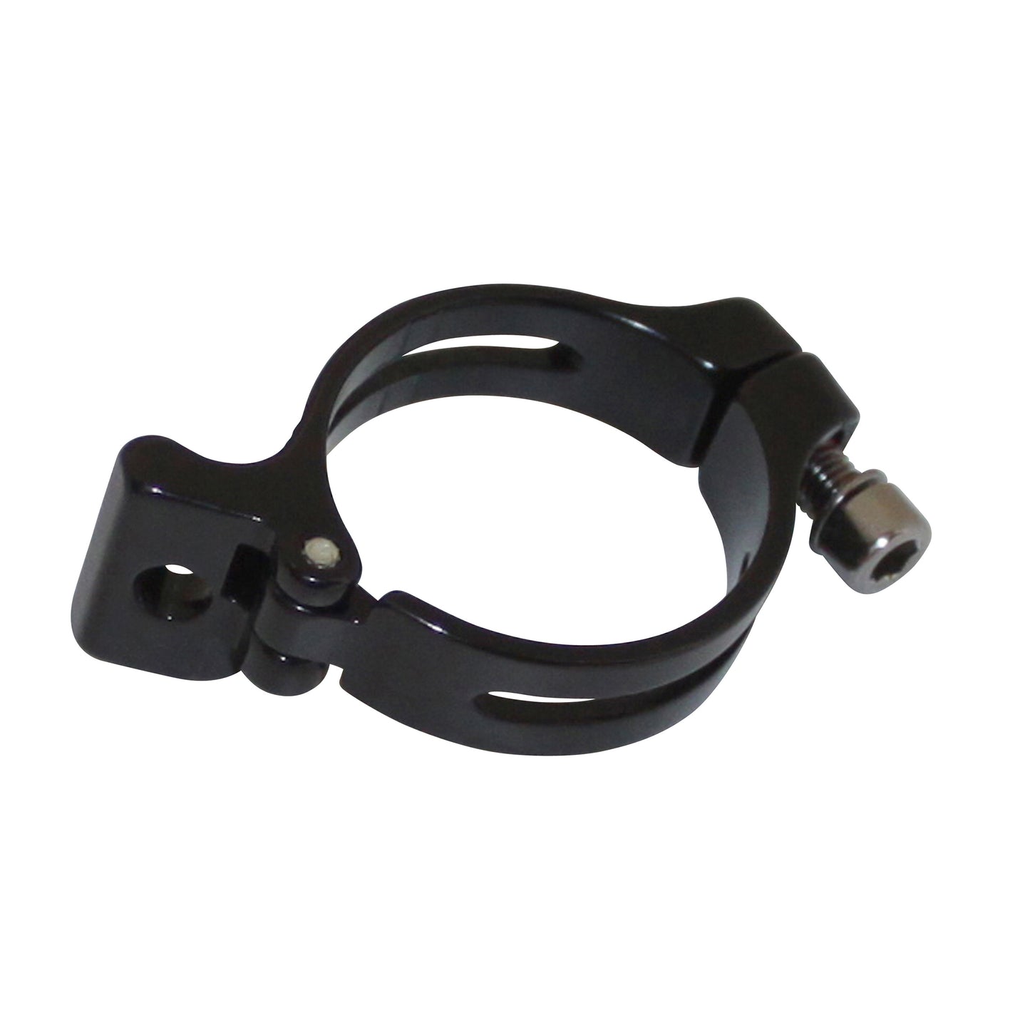 Braze-on front derailleur clamp black aluminum 34.9mm -PCP-