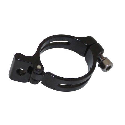 Braze-on front derailleur clamp black aluminum 34.9mm -PCP-