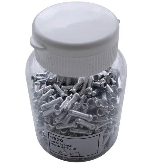 Embout de câble dérailleur 1,5-1,8mm eco argent (boite de 500)