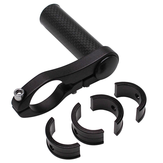 Support compteur et éclairage alu-carbone fixation cintre 25,8-31,8mm (largeur 70mm et diamètre 25mm) -PCP-