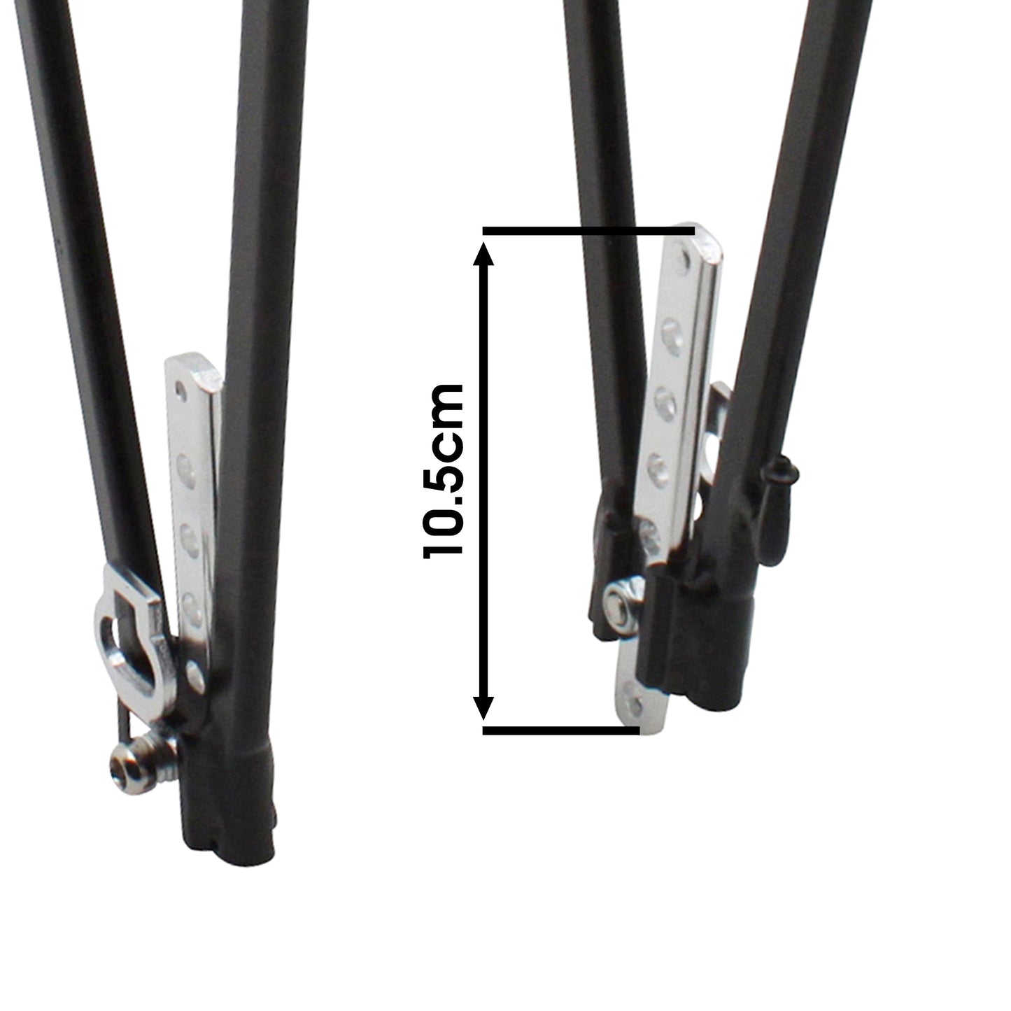 Porte-bagage arrière PCP alu noir réglable 24-26-28