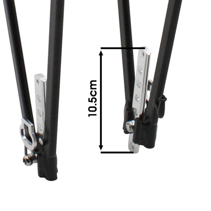 Porte-bagage arrière PCP alu noir réglable 24-26-28